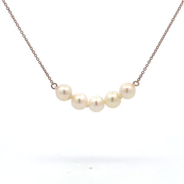 Add on Pearl Necklace Rose Gold