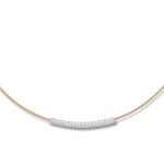 Diamond Bar Wire Necklace